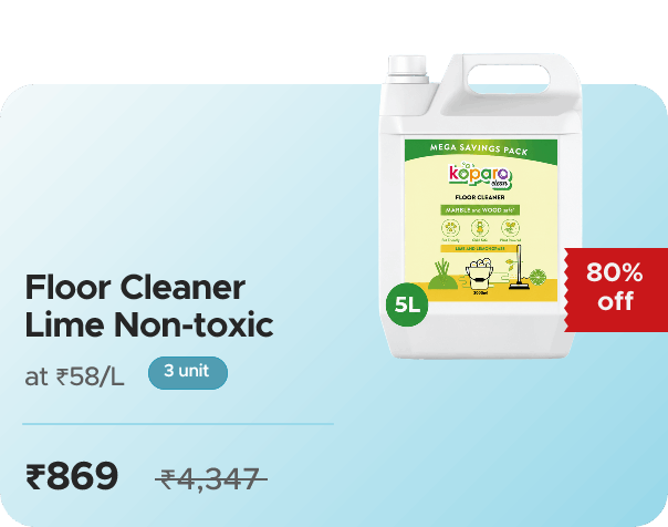Koparo Clean Floor Cleaner – Lime, Non-toxic & Pet-Sa — 3X Pack, effective ₹869 (₹58/L)